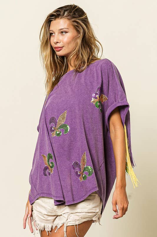 VIOLETA VINTAGE Flor Mardi Gras Vintage Lavado para venda a revendedores na Faire2