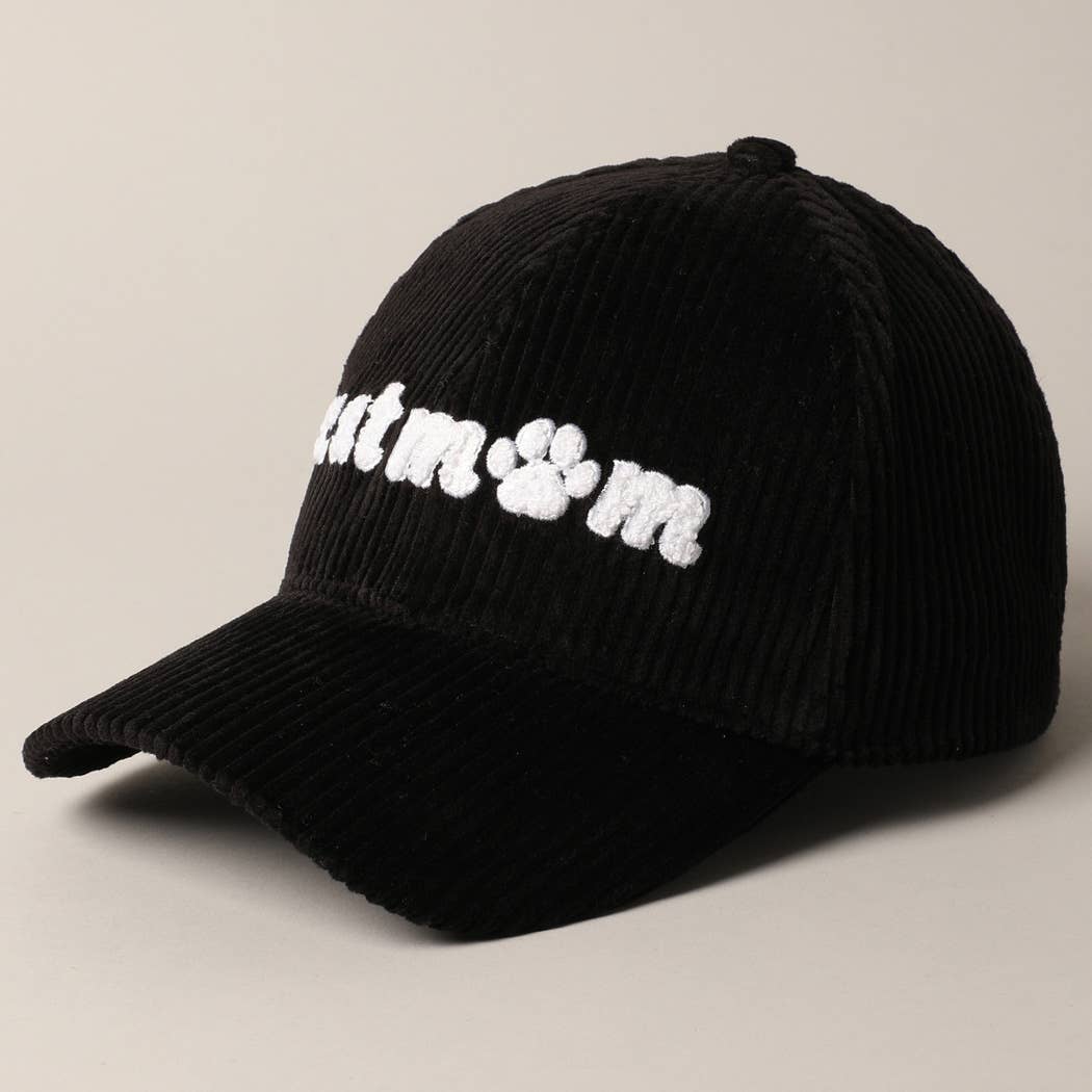 Fashion City - Vente Casquette de baseball – unisexe - Casquette de baseball en velours côtelé avec écusson chenille « cat mom »12