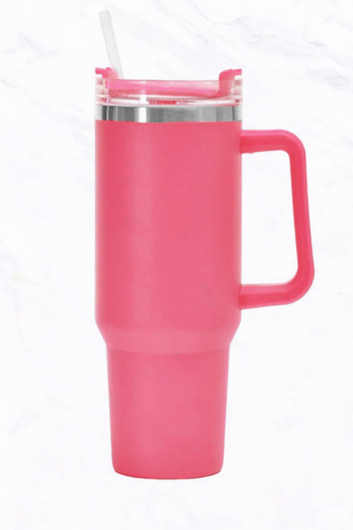 Suzie Q USA - Wholesale Insulated Mug/Tumbler - 40 oz, Stainless Steel Tumbler with Handle, Straws Include1