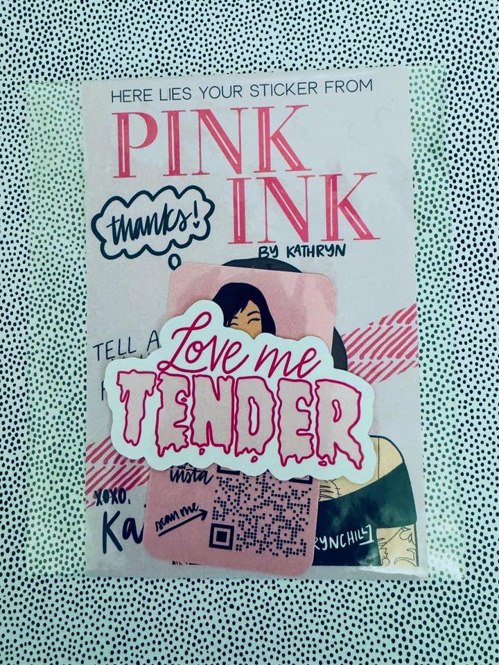Love Me Tender Sticker pour la vente par Kathryn Chill Collective