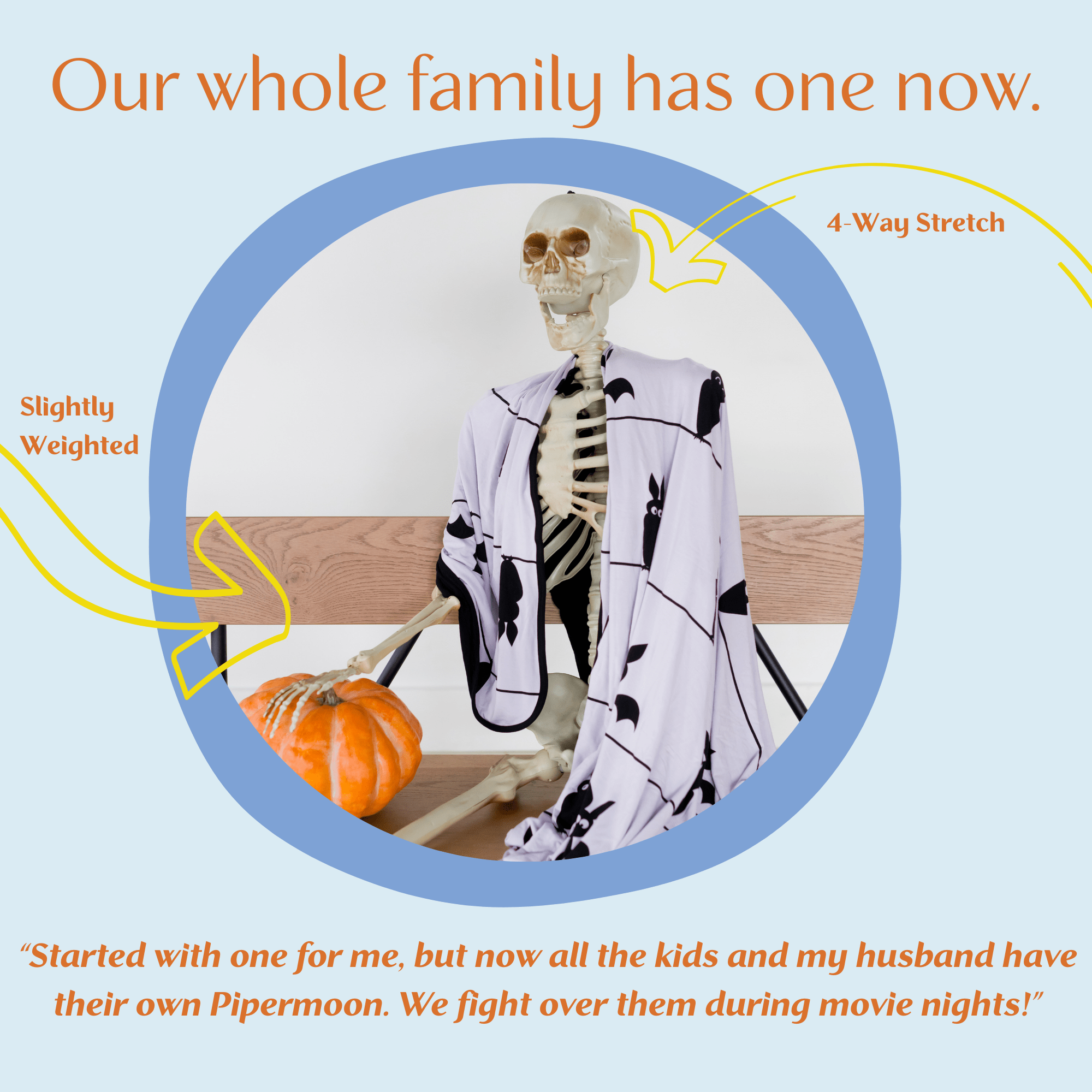 Pipermoon - Vendita all'ingrosso Plaid - Coperta Fasciatoio per Adulti Batty1