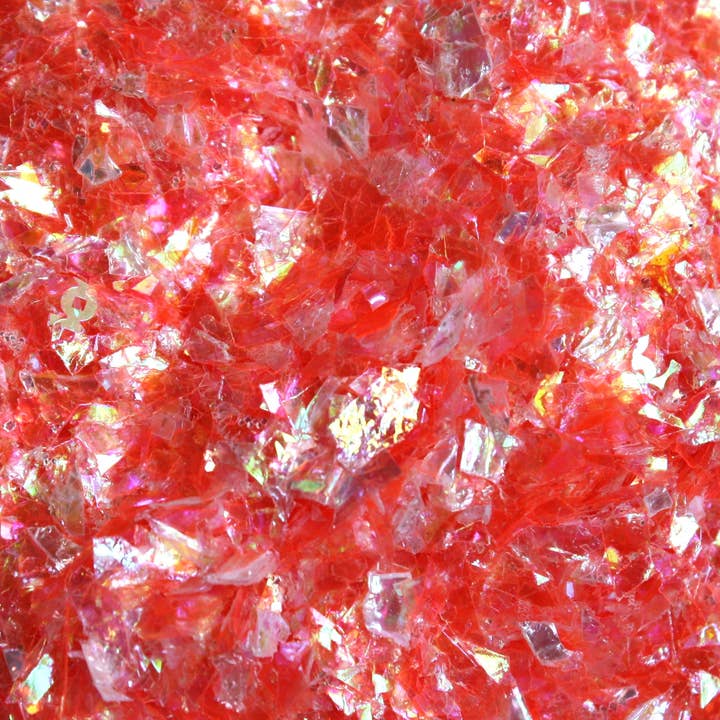 Lakserøde iriserende isflager | .5 oz taske for engroshandel hos Meyer Imports