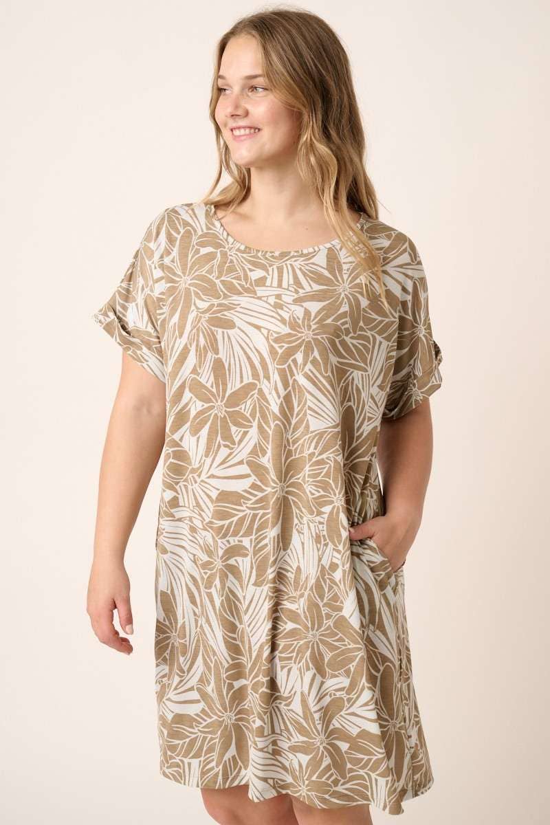 mittoshop - Vendita all'ingrosso Vestito - Donna - D1912PL - MINI ABITO DOLMAN PLUS CON STAMPA TROPICALE10