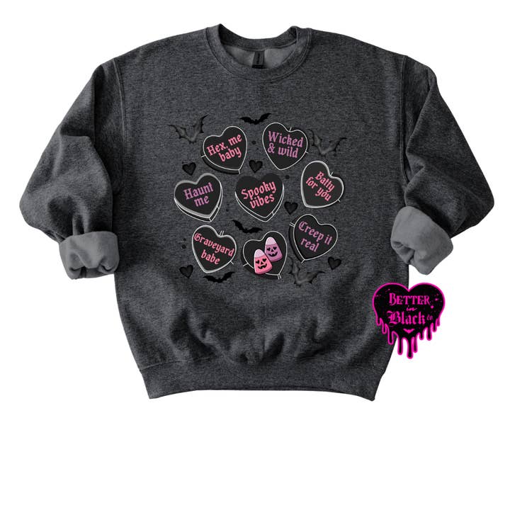 Cœurs effrayants - Sweat-shirts - Saint-Valentin - Mois de l'amour pour la vente par Better In Black Co