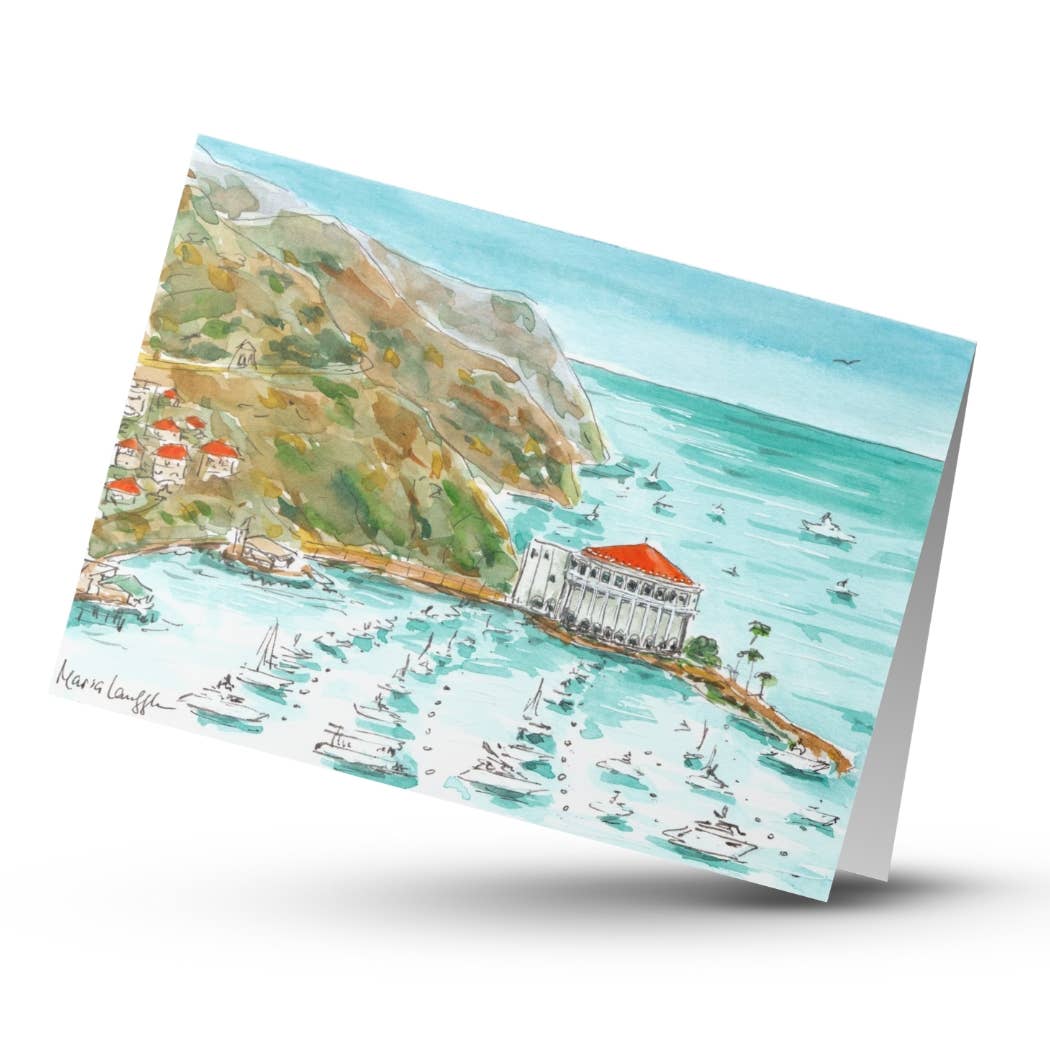 Maria Langgle - Wholesale Everyday Greeting Card - Catalina Island Folded Greeting Card with Envelope 5x70