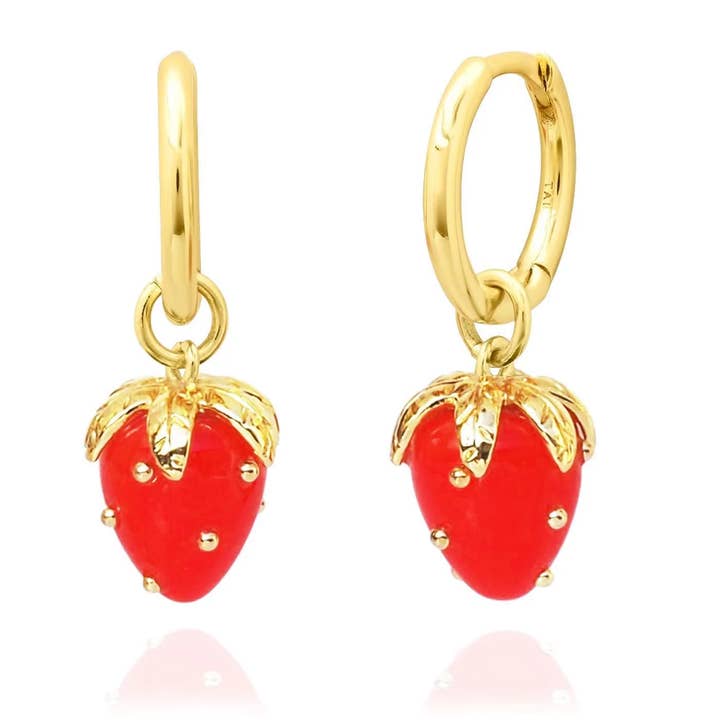 Strawberry Fields Huggies for wholesale by Tai Jewelry