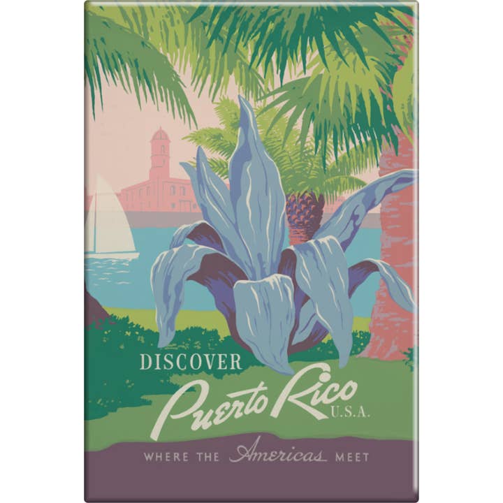 Magnet - "Discover Puerto Rico U.S.A." - Tourism Ad Repro for wholesale by Square Deal Recordings & Supplies