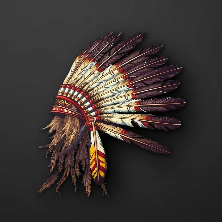 PiggyPrintStickers - Wholesale Sticker - Cultural Sticker | Native Headdress | Durable Vinyl Decal2
