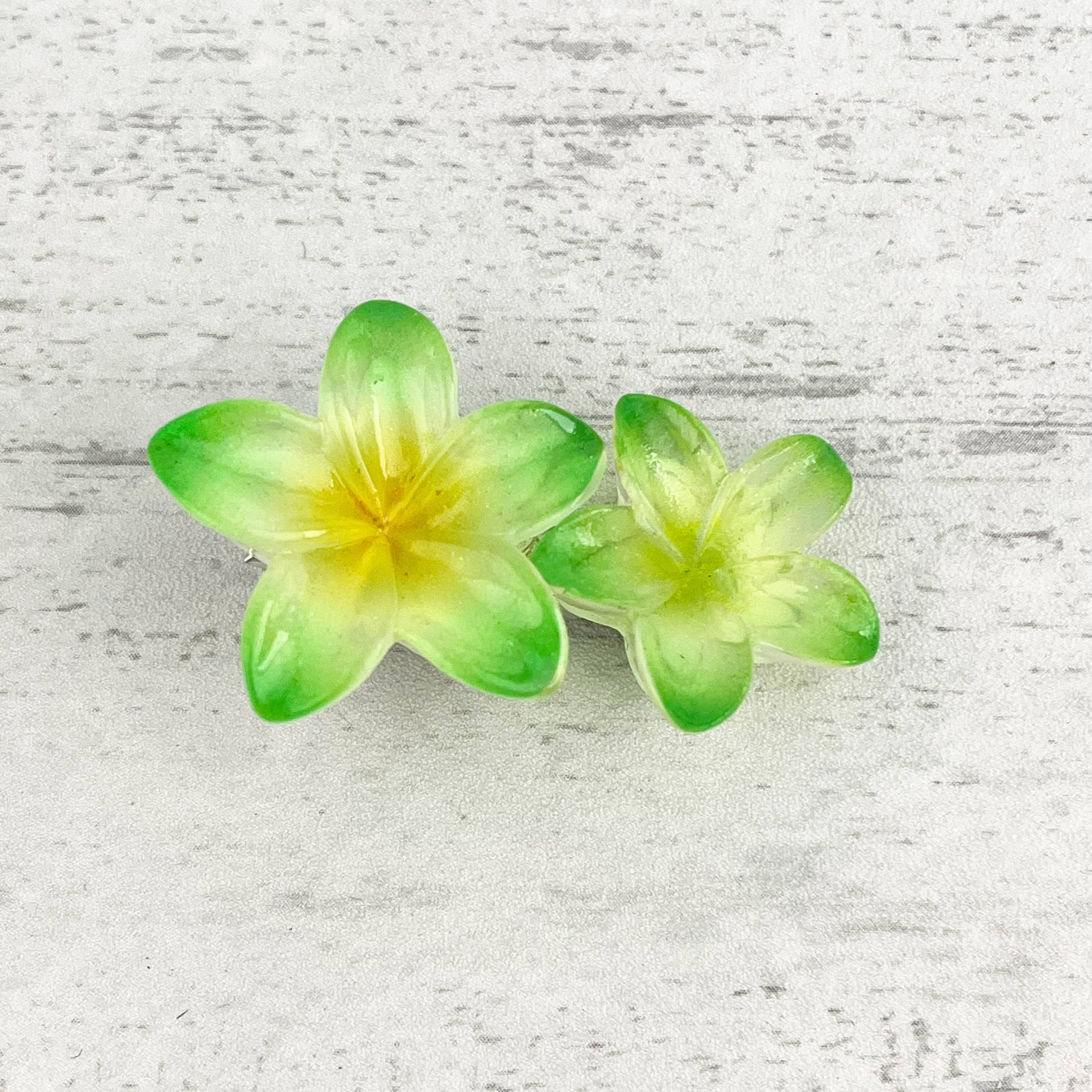 SoapElenGlen - Wholesale Hair Clip - Kids - Plumeria Duckbill Clip, Flower Hair Clip2