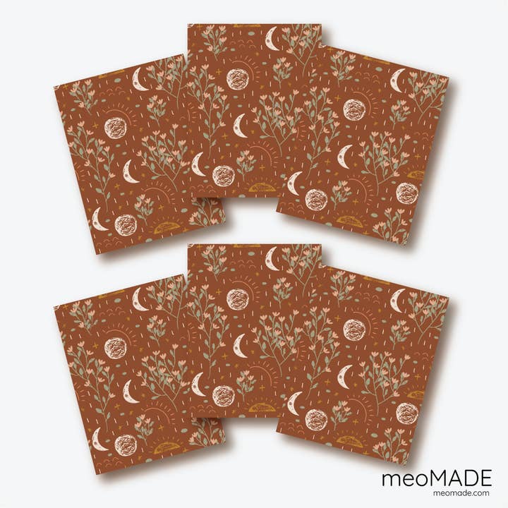Desert Boho - Packaged Set of 6 Blank Greeting Cards for wholesale by meoMADE
