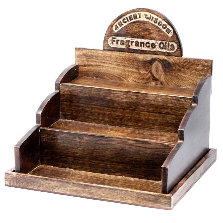 Essential/Fragrance Oil Mango Wood Stand for wholesale by Ancient Wisdom