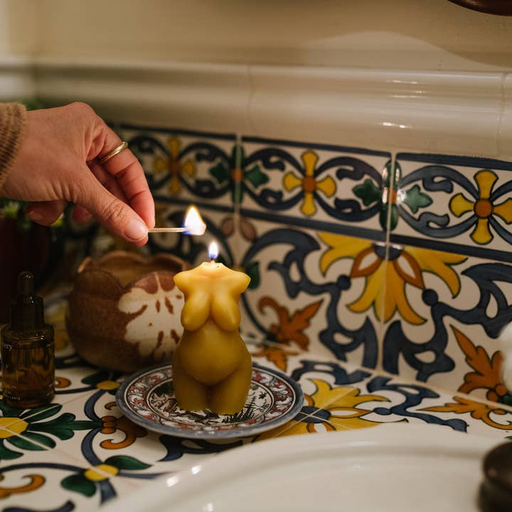 Mother Madre Bees - Wholesale Novelty Candle - Fertile Mama — Beeswax Affirmation Candle4