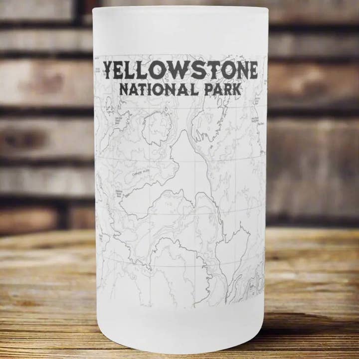 Yellowstone National Park Topographic Frosted Mug Stein and other Purchase Wholesale glass beer steins. Free Returns & Net 60 Terms on Faire trending on Faire.