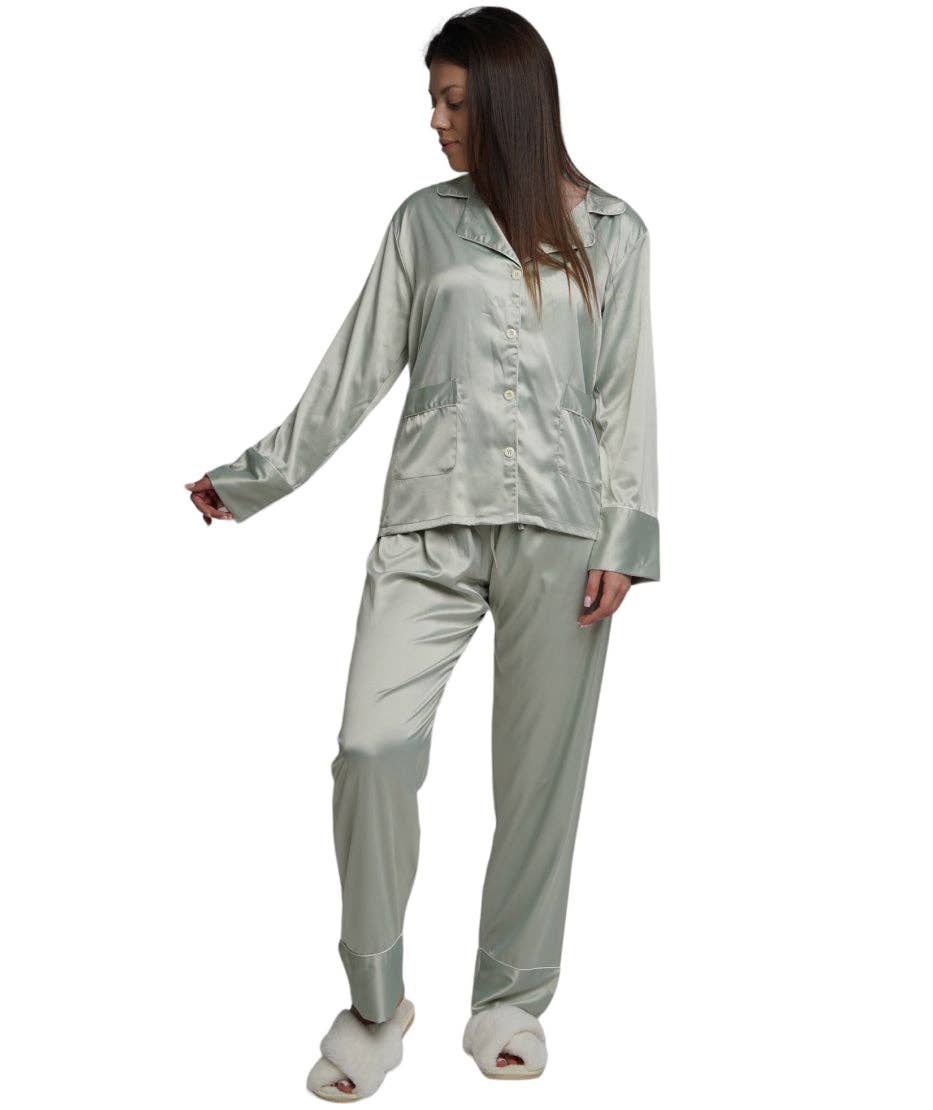 Taniri – wholesale Sleepwear set – Women's – ASHLEY LONG MATTE SATIN  PAJAMAS4
