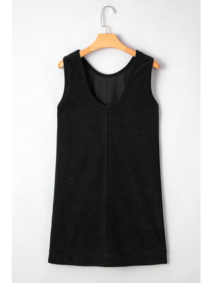 66DISCO - Wholesale Dress - Women's - Corduroy Plus Size Mini Fall Dress with Pockets (S-4X)5