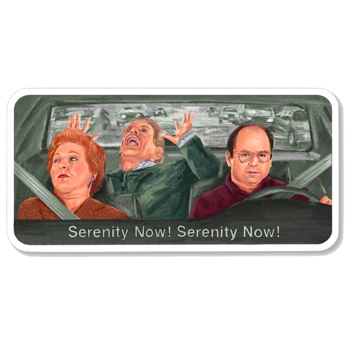 Serenity Now! Adesivo Costanza Seinfeld per la vendita all'ingrosso da parte di Ambar Del Moral