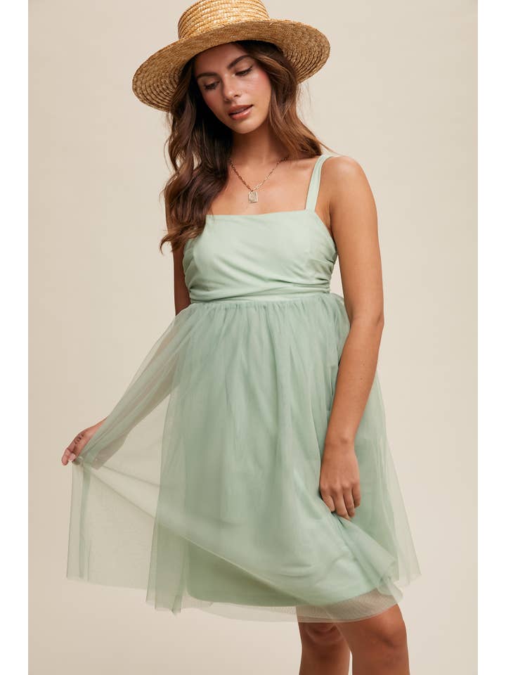 Listicle - Wholesale Dress – Women's - Tulle Babydoll Dress34