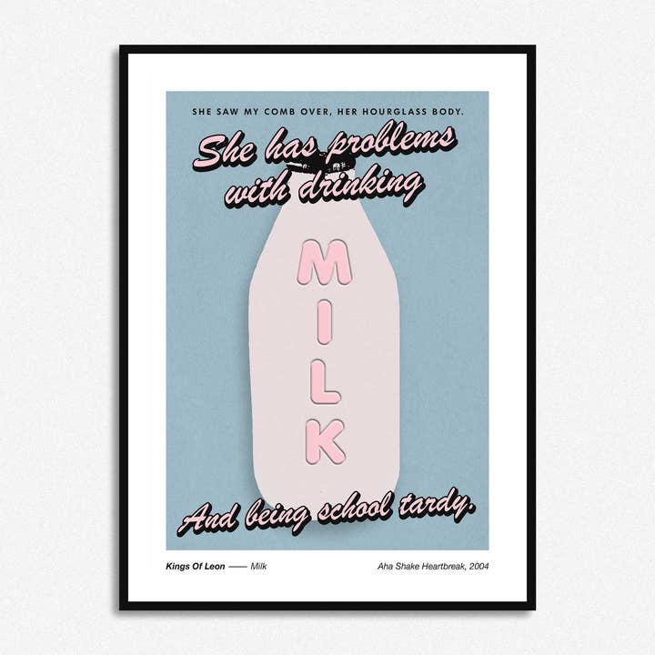 Tiene problemas para beber leche Print para venta al por mayor de HollieGraphik