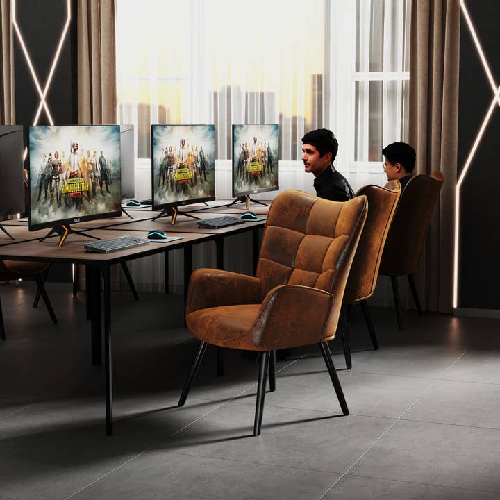 39F Inc. - Wholesale Chair - Vintage Suede Brown Lounge Office Chair for Reading2