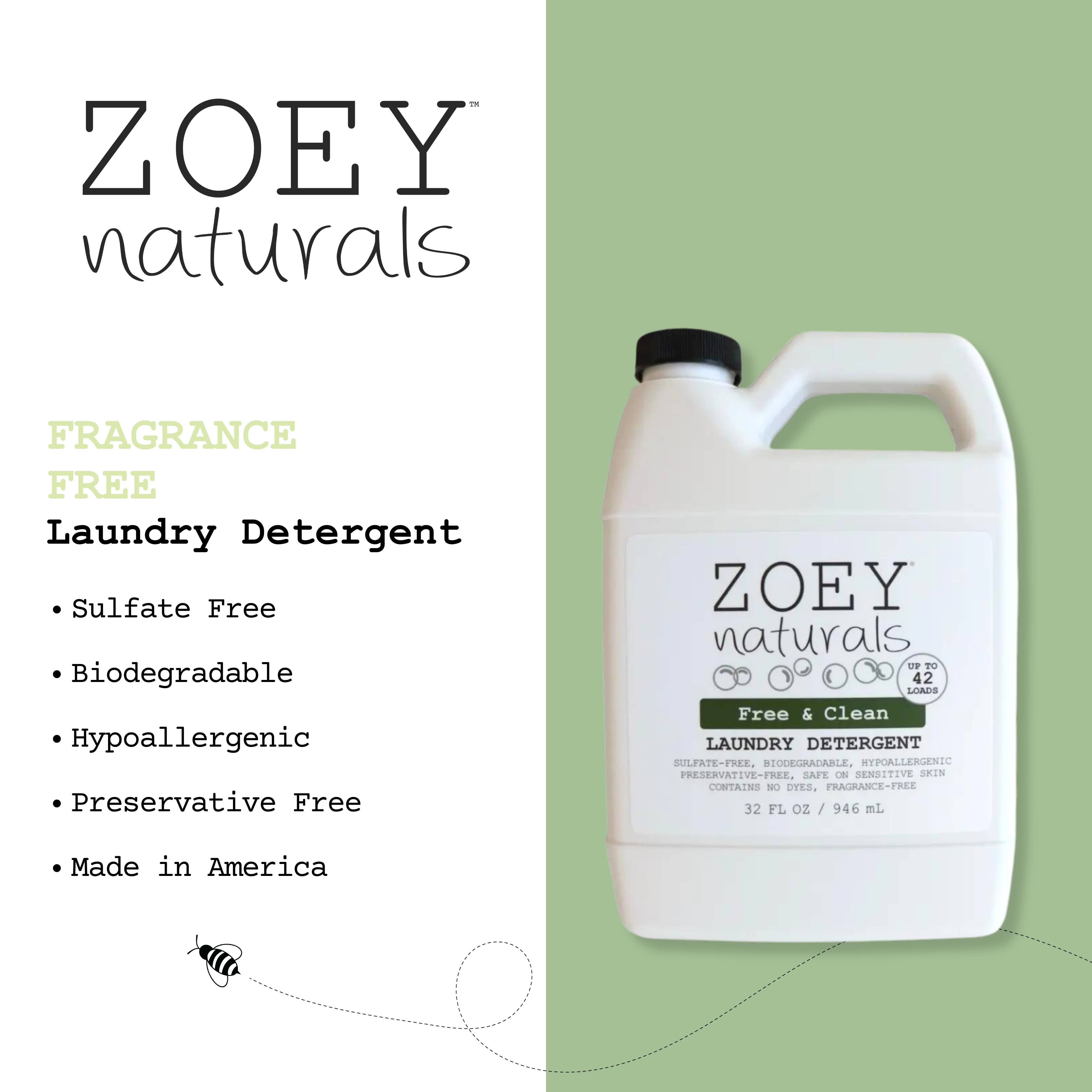 Zoey Naturals - Wholesale Liquid Laundry Detergent - Zoey Naturals Free & Clean Laundry Detergent 6