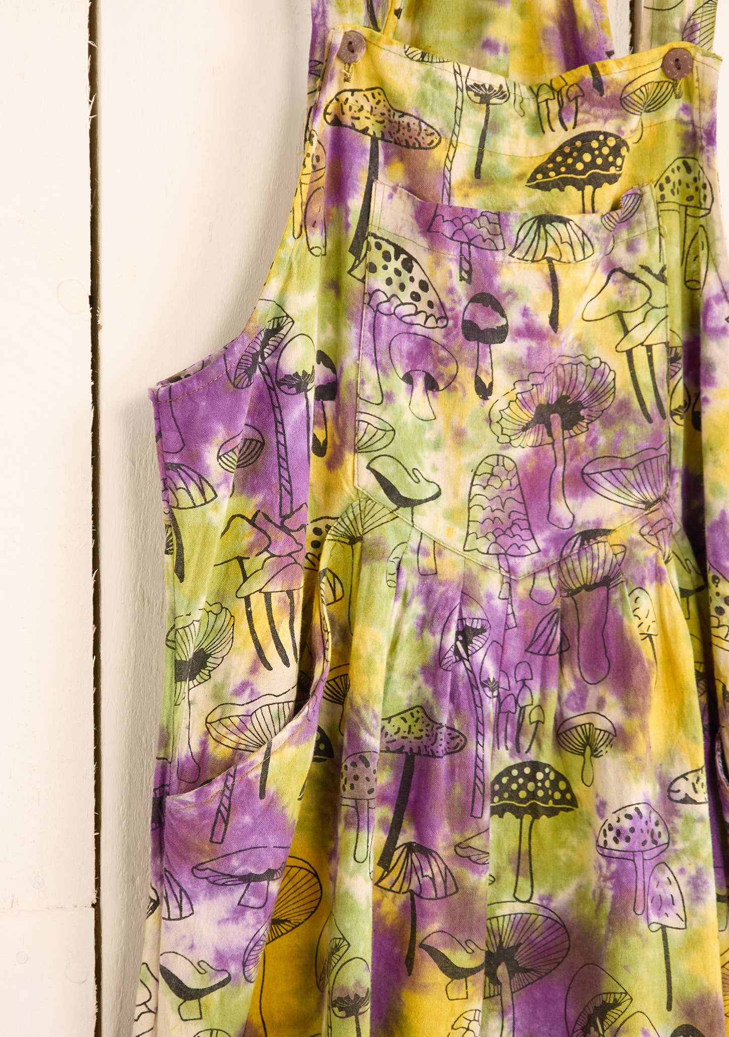 Namaste – wholesale Overalls – Unisex – Tie Dye Mushroom Dungarees7