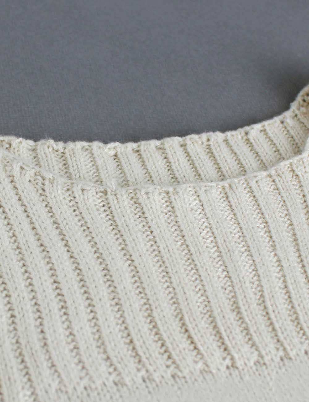 Ivoire Débardeur côtelé à manches drapeau pour femmes en vente sur Faire1