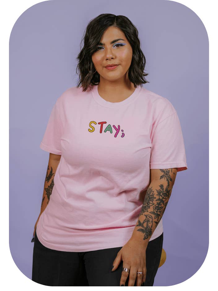 Stay; You Have Not Seen The Best Days Of Your Life Yet! (includes a back-print) - T-Shirt for wholesale by Self-Care Is For Everyone
