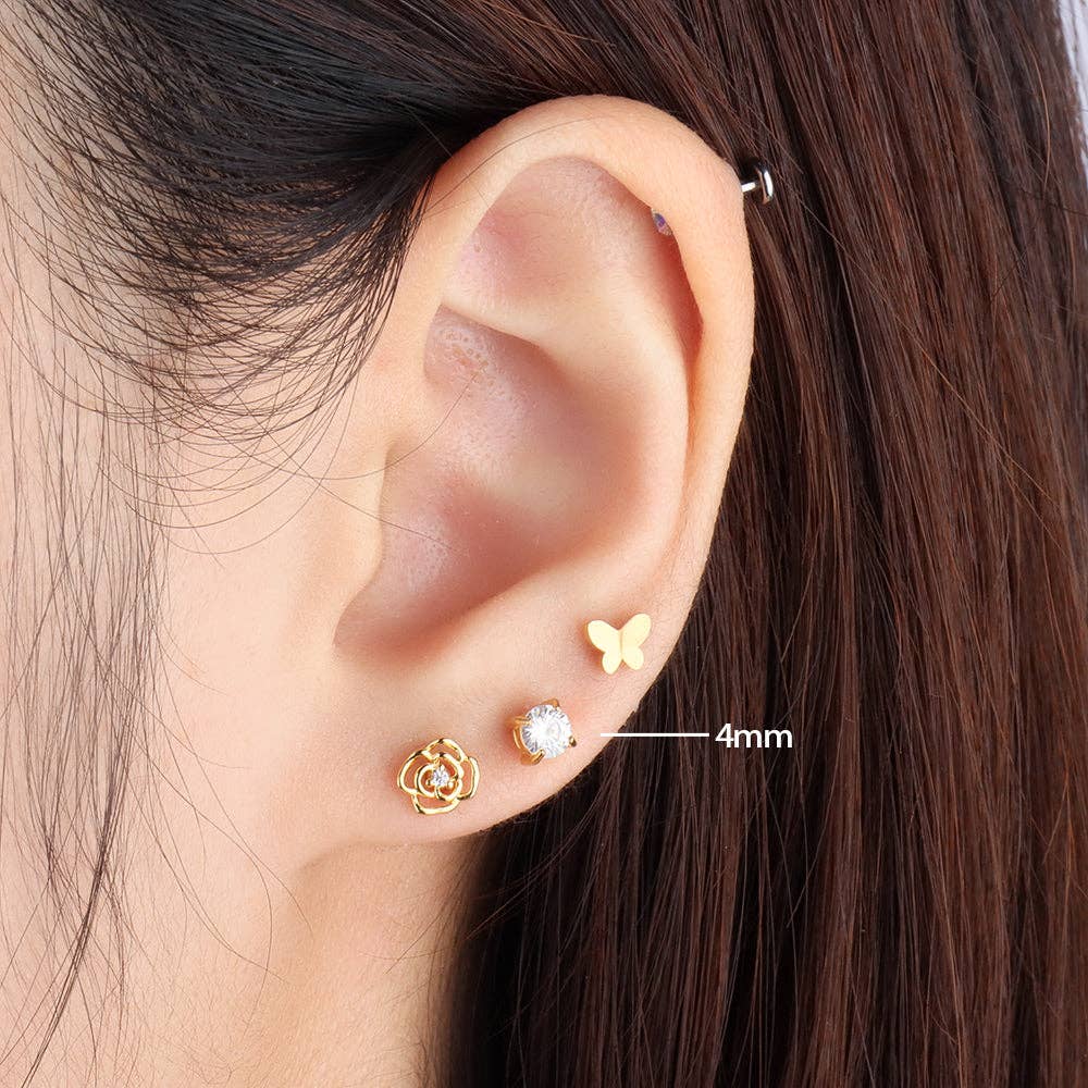 oumo jewelry - Wholesale Stud/Post Earrings - Basic Round Gemstone Studs20