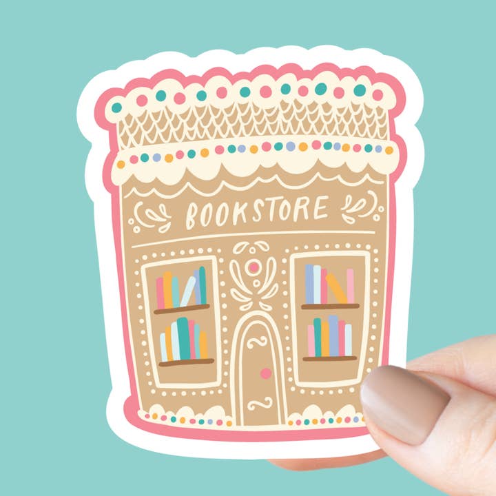 Pepparkaksbokhandelklistermärke för wholesale av Chapter & Craft Studio