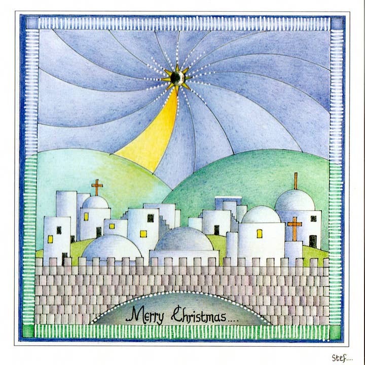 Christmas Bethlehem Star for wholesale by Cheshire card company