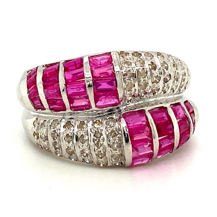 Anello con rubino in argento sterling 925 - KSR 15571 per la vendita all'ingrosso da parte di Kotawala Jewels