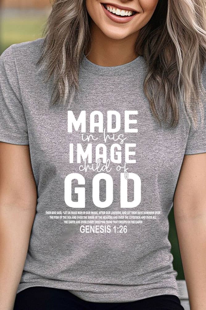 Top Avenue - Wholesale Screen Printed T-Shirt - Women's - Made in His Image Child Of God, Unisex Round Neck T-Shirt14