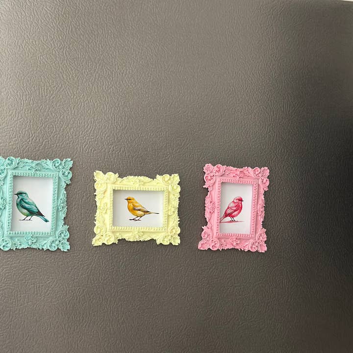 Somone Studios - Wholesale Magnet - Magnets-Bird Print Magnet-Yellow3