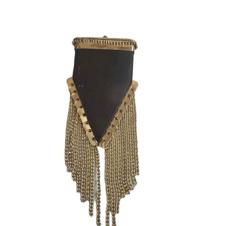 Bold Direction–Black Bone Arrow Pendants with Gold Chains. for wholesale by Only Beads