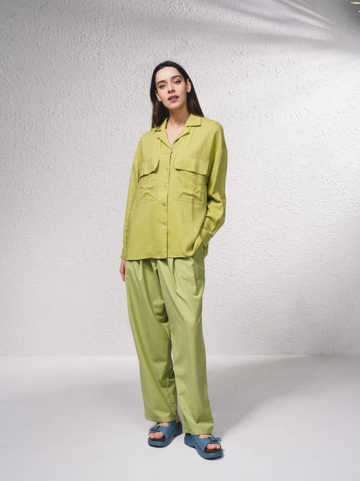 239212 - Tunique en mélange de lin avec poches pour la vente par SMF