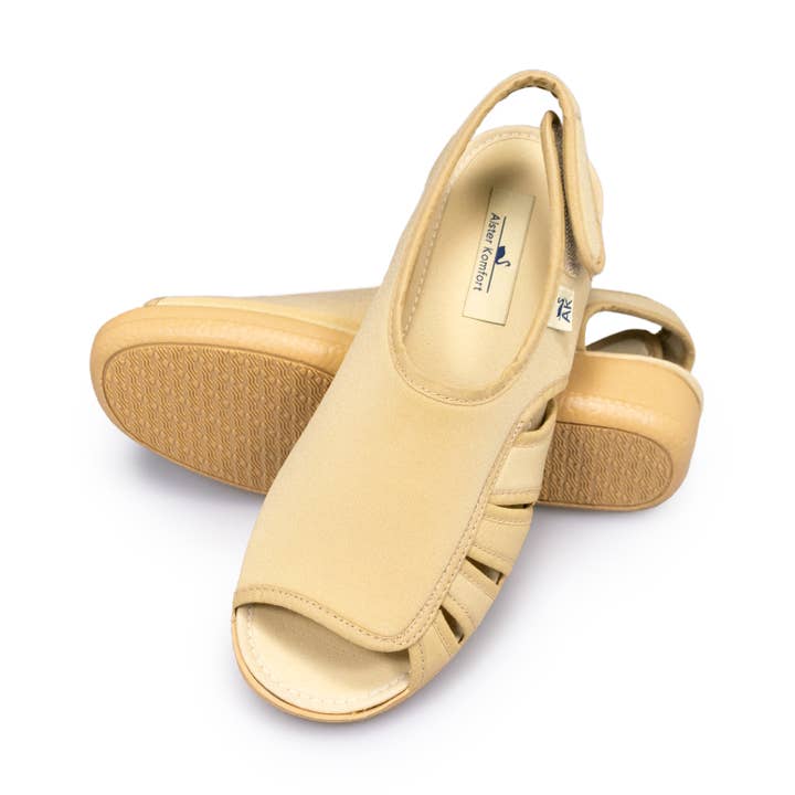 Haikon Hada (Calzame, Alster Komfort, Timoni) - Wholesale Sandals - Women's - Brisa Beig Alster Komfort – Comfort stretch sandal with vulcanized rubber sole5