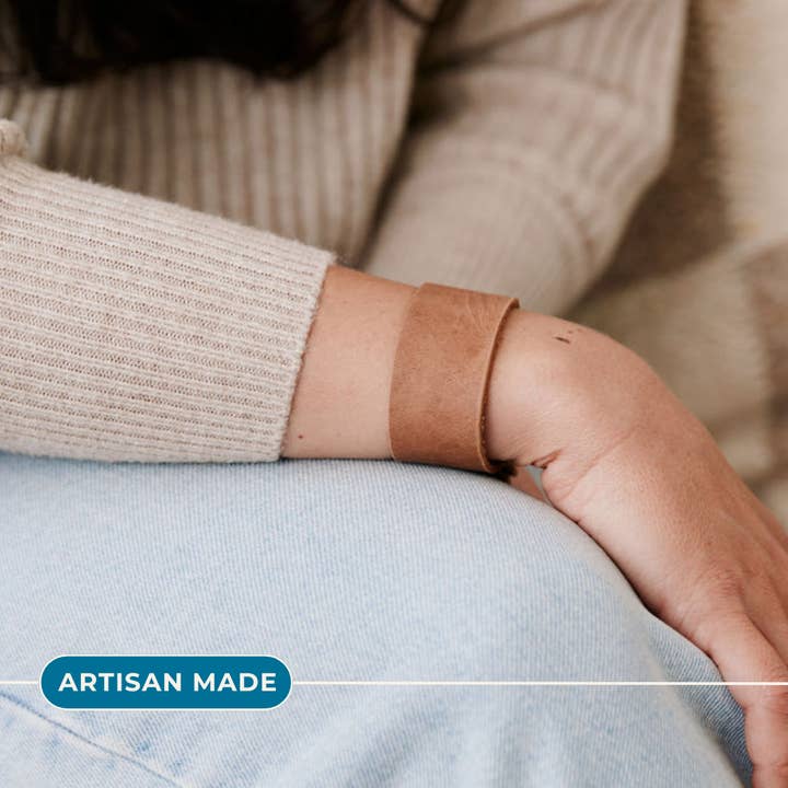 Simple Cuff Bracelet | Leather Goods | Artisan Made | Gift for wholesale by Lazarus Artisan Goods