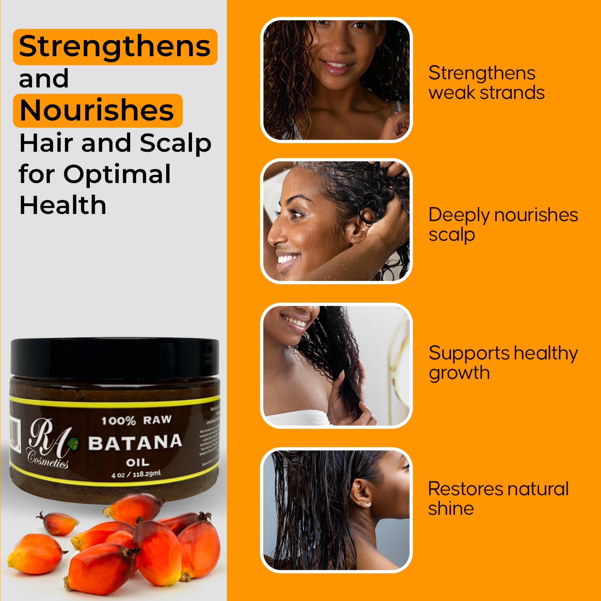 RA Cosmetics - Wholesale Hair Oil - 100% Raw Batana Oil, 4oz - From Honduras7