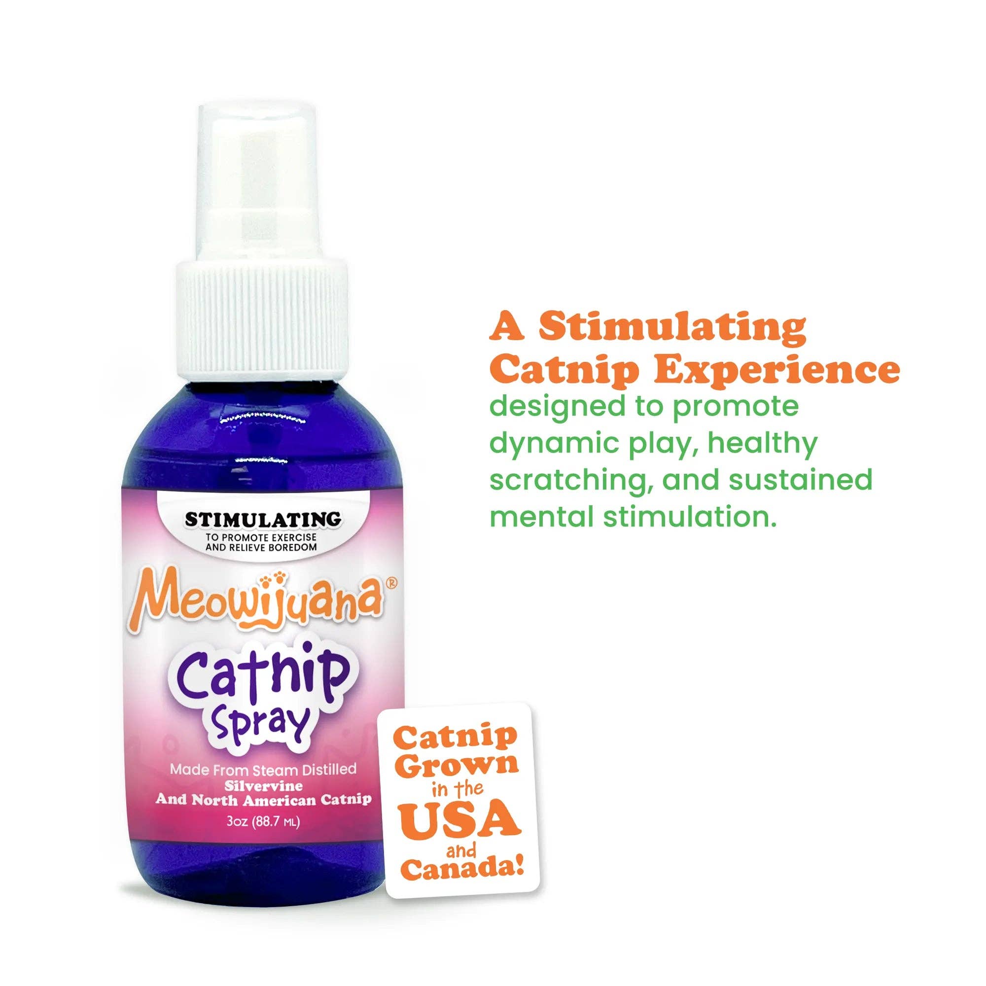 SmarterPaw | Meowijuana & Doggijuana - Wholesale Catnip - Meowijuana® Catnip & Silvervine Spray - 3 oz.2