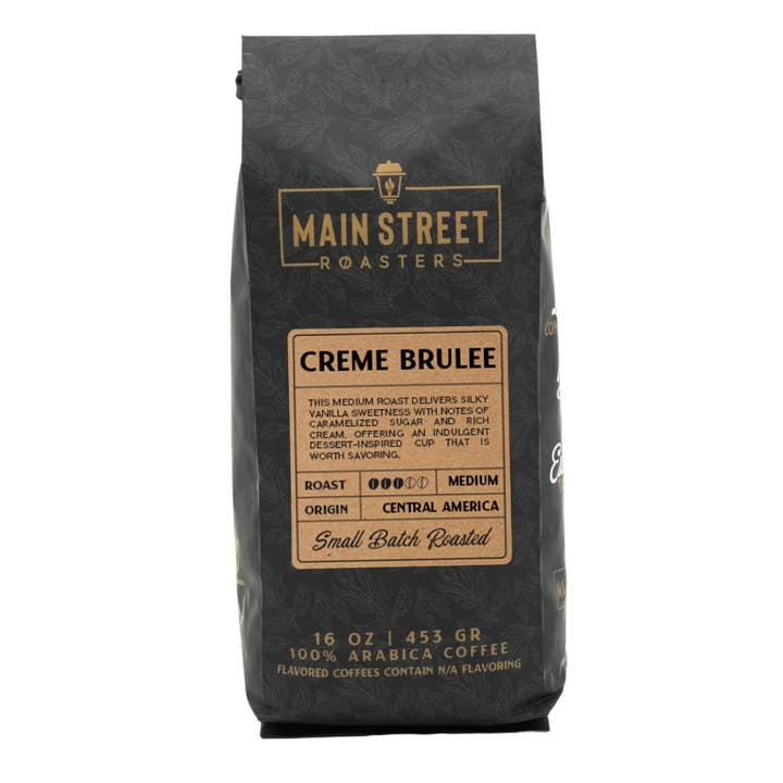 Creme Brulee Flavored Coffee for wholesale by Main Street Roasters