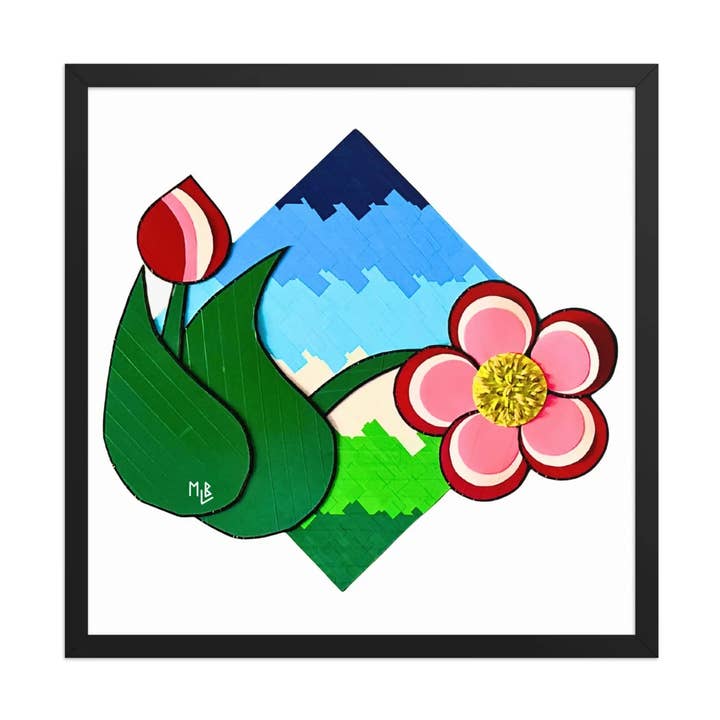 Flower and Bud Framed Poster for wholesale by MLB Artist
