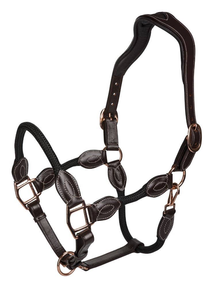 JPC Equestrian - Wholesale Horseback Riding Gear - Henri de Rivel Leather Rope Halter2
