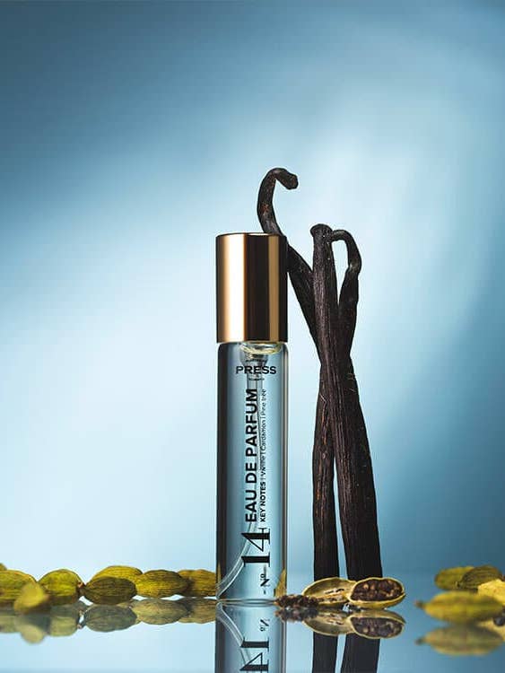 Eau de Parfum № 14 0.34 fl oz Vanille, Cardamon, Pine tree for wholesale by Press Gurwitz Perfumerie