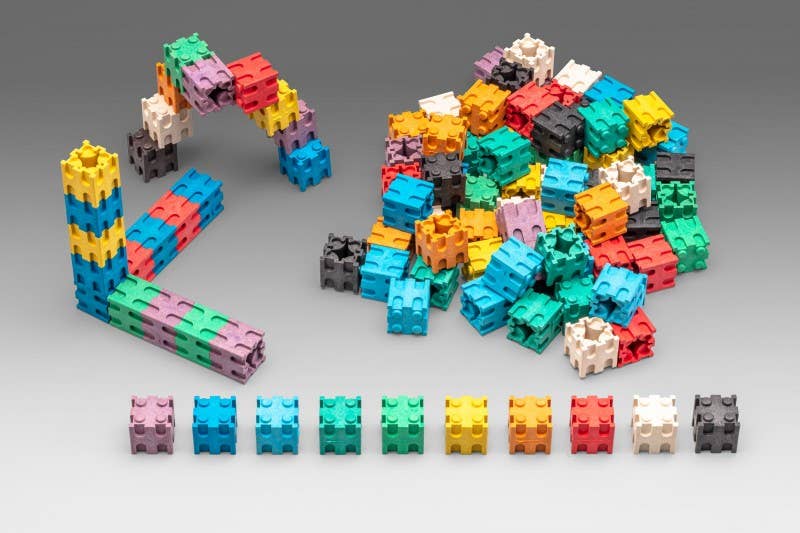 colorful Plug-in cubes in 10 colors (100 pieces) | Learn math for wholesale on Faire1