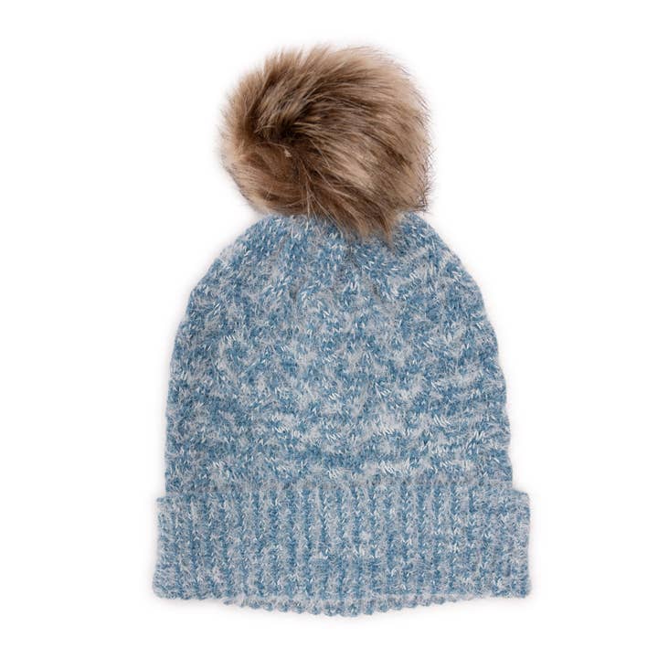 Muk Luks - Wholesale Beanie - Women's - MUK LUKS Women's Chenille Eyelash Mix Hat2