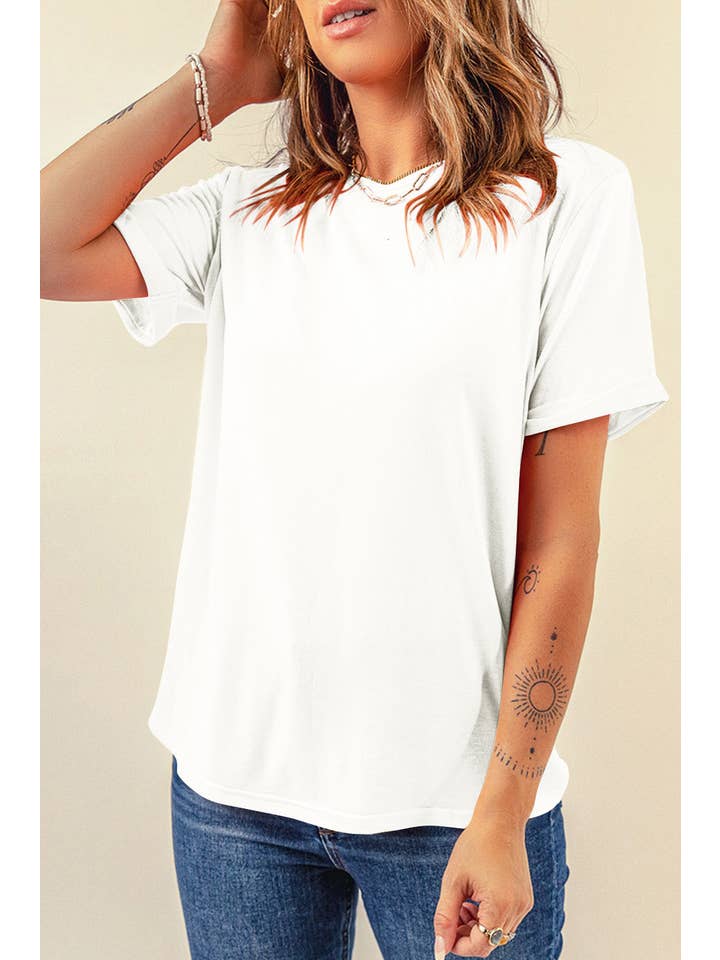 PRETTY BASH - Wholesale T-Shirt - Women's - Solid Short Sleeve Crew Neck Tee7