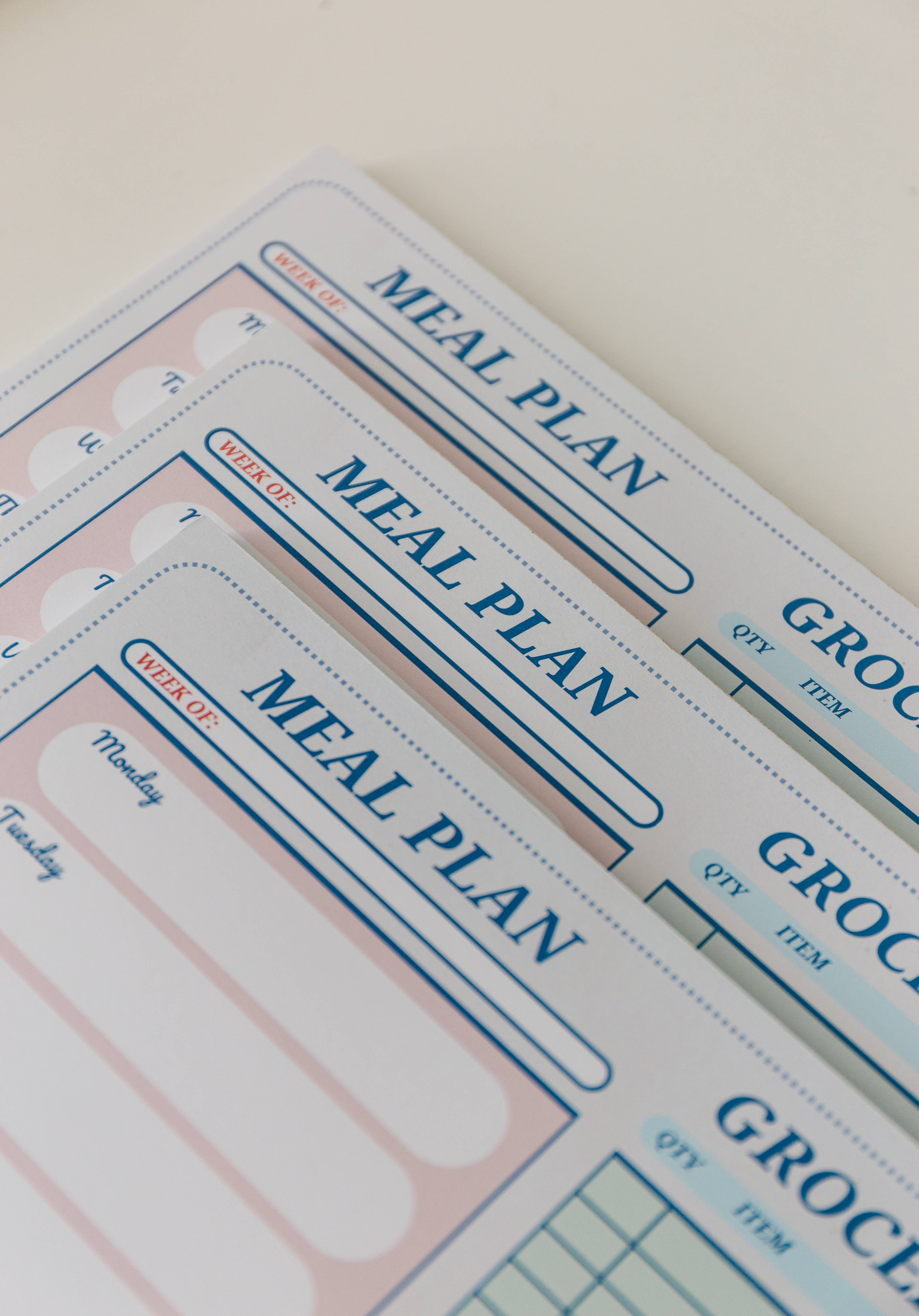 Marigold Press - Wholesale Notepad - Retro Diner Check Style Meal Planner & Grocery List Notepad2