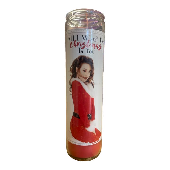 All I Want For Christmas Is You Mariah Carey Prayer Candle for wholesale by The Luminary and Co.