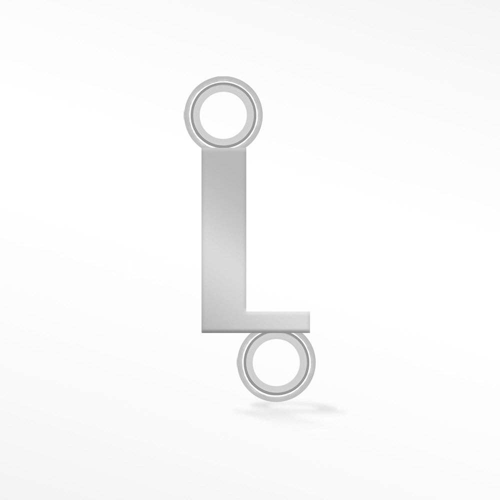 Nina Wynn Pro Shop - Wholesale Individual Charm/Pendant - Wholesale Initial 5mm Sideways Silver Connectors for Permanent Jewelry13