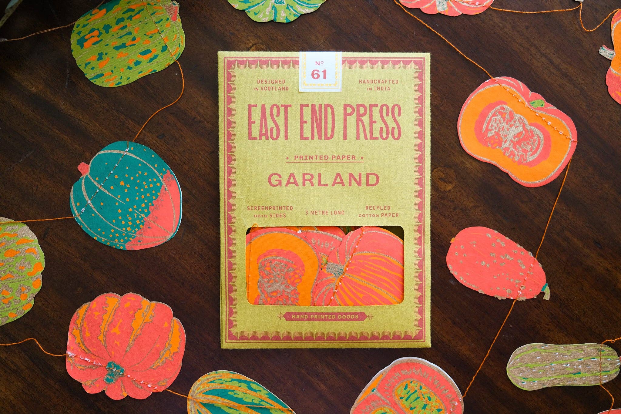 East End Press - Wholesale Bunting/Garland - Squashes Sewn Garland10